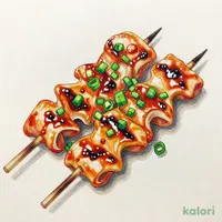 鶏皮ねぎ串 たれ（2本）
