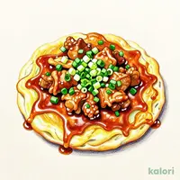 たっぷりねぎの牛すじ玉焼