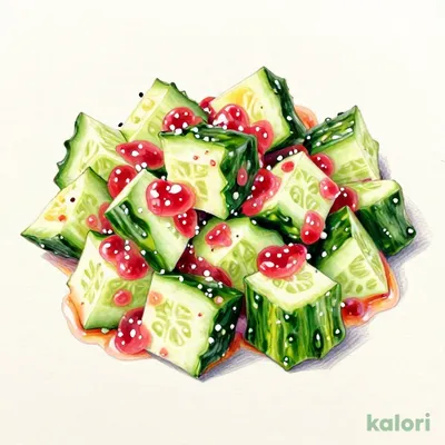 Smashed Cucumber with Plum and Salt