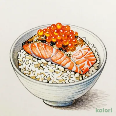 Salmon and Salmon Roe Rice Bowl