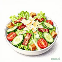 ベーコンと新鮮野菜のシーザーサラダ