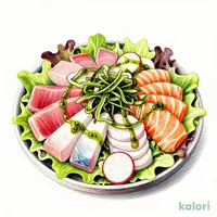 具沢山！！お刺身サラダ ～青じそ香るノンオイルドレッシング～