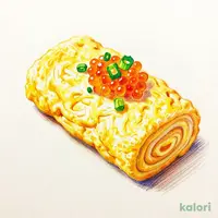 Dashimaki Tamago (Japanese Omelet) with Spicy Cod Roe