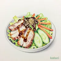 切り落としチャーシューごまサラダ