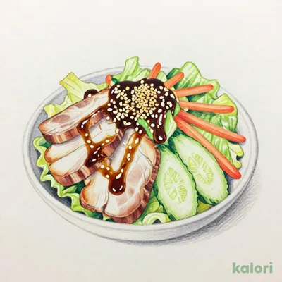 Sliced Chashu Pork and Sesame Salad