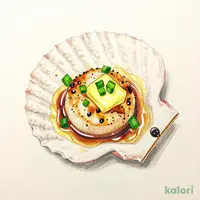 帆立の醤油バター焼