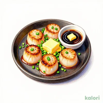 Iron Plate Grilled Scallops with Butter