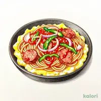 昔ながらの鉄板ナポリタン