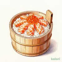 桶刺し サーモンといくら