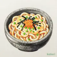 Stone-Grilled Spicy Cod Roe Cream Udon