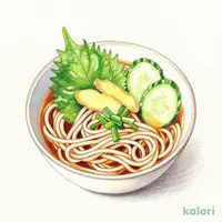 薬味たっぷり冷や汁そうめん
