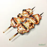 鶏もも串 塩（２本）