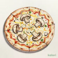 きのこ4種のポルチーニソースピザ
