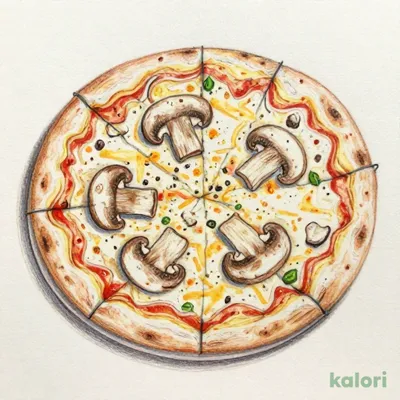 きのこ4種のポルチーニソースピザ
