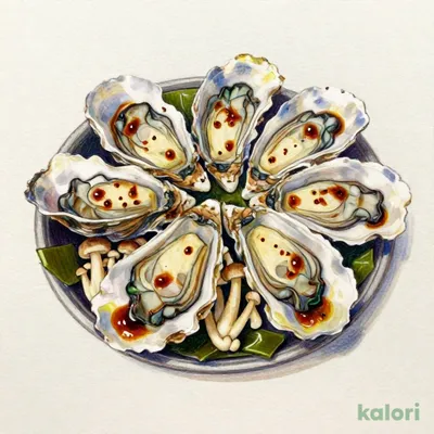 牡蠣ときのこの昆布焼
