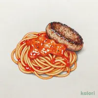 ナポリタン＆ハンバーグ