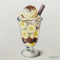 大人のビターチョコアイスばななパフェ