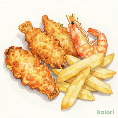 海鮮2種揚げとポテトフライ