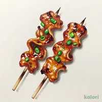 鶏皮ねぎ串 たれ(2本)