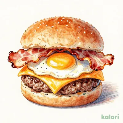 エッグ＆ベーコンチーズビーフバーガー
