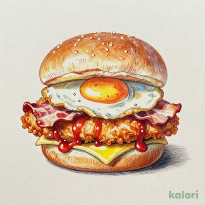 NY Tsukimi Mocchi Spicy Chicken Fillet Burger