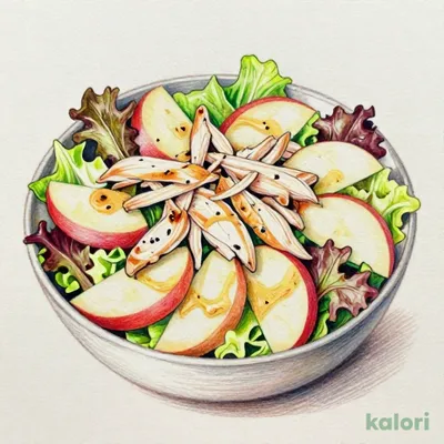 蒸し鶏とりんごのサラダ
