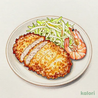 ロース・ひれ・海老フライの盛り合わせ