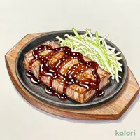極上リブ鉄板とんかつ