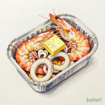 エビとイカのバターホイル焼
