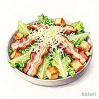 ベーコンとチーズのシーザーサラダ
