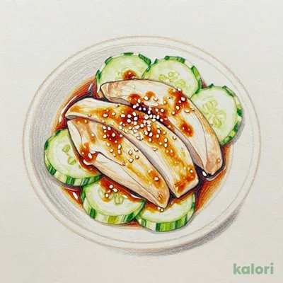 特製塩だれの蒸し鶏きゅうり