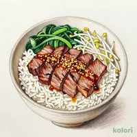 にんにく厚切り上カルビ丼