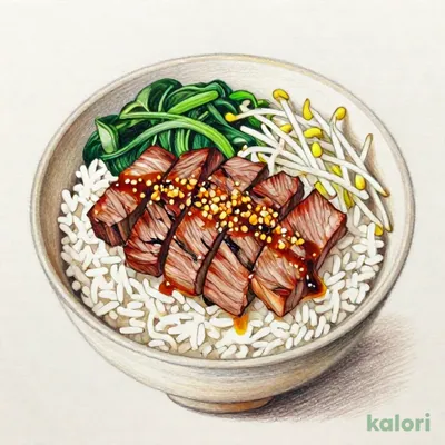 にんにく厚切り上カルビ丼