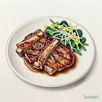 カルビとハラミ皿(タレ・塩)