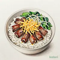 チーズ【二種盛り】カルビとハラミ丼