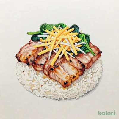 チーズ豚カルビ丼