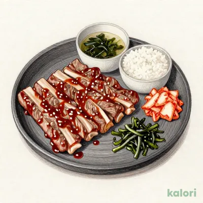 鉄板厚切り上カルビ定食