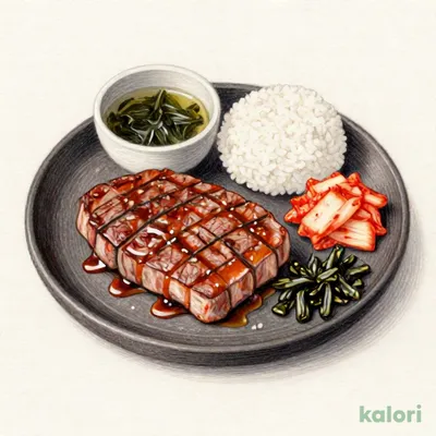 鉄板熟成ハラミ定食