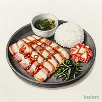 鉄板豚カルビ定食