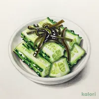 たたききゅうり(塩昆布)