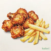マキシマムスパイスチキンとポテトフライ