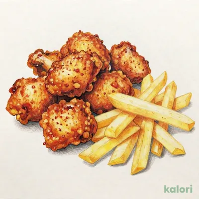マキシマムスパイスチキンとポテトフライ