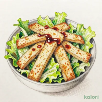 炙り油揚げと新鮮野菜のヘルシー和風サラダ