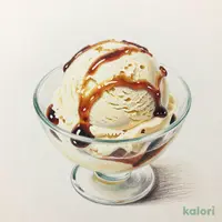 お子様バニラアイス（黒蜜がけ）