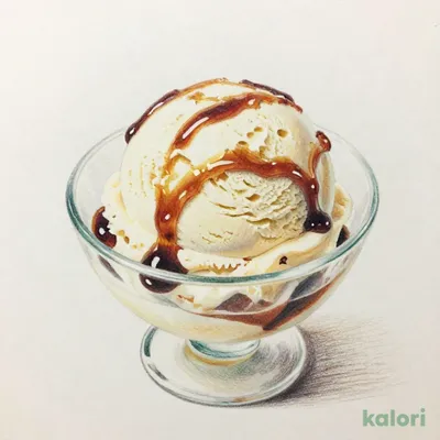 お子様バニラアイス（黒蜜がけ）