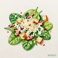 ほうれん草とベーコンのシーザーサラダ