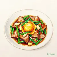 Stir-Fried Liver and Garlic Chives with Egg Yolk Sauce
