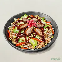 長崎白雪食品ちゃんぽん麺使用 濃厚ソースの鉄板焼きそば
