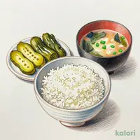 ごはんセット　大盛り(ごはん・お漬物・お味噌汁)