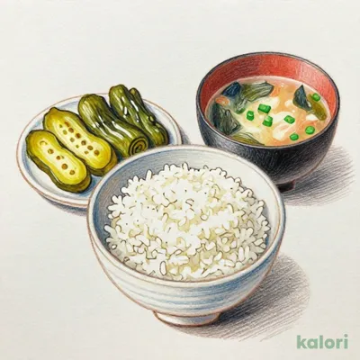 ごはんセット　大盛り(ごはん・お漬物・お味噌汁)